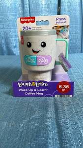 lot 3048 image: Fisher-Price Laugh & Learn Wake up & Learn Coffee Mug Baby & Toddler Toy with Music & Lights