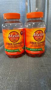 lot 3083 image: Metamucil Fiber Gummies No Sugar Added Orange 105 Count Lot of 2