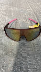 lot 3109 image: Womens Rubberized Plastic Shield Sunglasses - All In Motion Burgundy