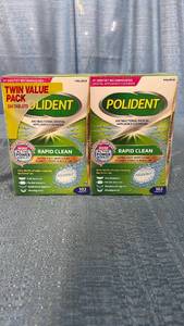 lot 3122 image: Polident Antibacterial Dental Appliance Cleanser 204 Tablets Twin Value Pack