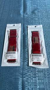 lot 8012 image: 2 Pack Apple Watch Band Red Nylon 654 Size SM