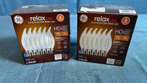 lot 8098 image: GE relax LED 40W 4W Comfortable Soft White Light Bulbs 6-Pack Lot