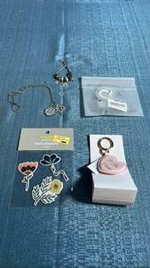lot 8204 image: Heyday Artist Series Accessory Lot Tech Stickers, Keychains and Necklaces