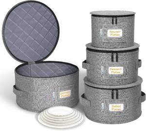 lot 2611 image: punemi China Storage Containers, 4-Set Hard Shell Dish Storage for Moving