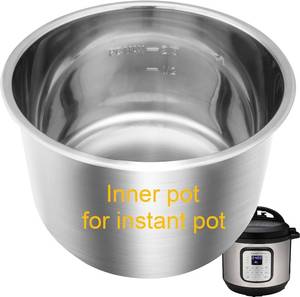lot 2623 image: Stainless Steel Inner Pot for Instant Pot 6QT, 304 (188), Thick Bottom