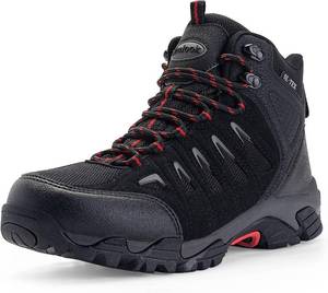 lot 2634 image: SHULOOK Mens Waterproof Hiking Boots Non-Slip Lightweight Mid Ankle Boot 8.5