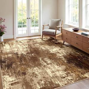 lot 2665 image: RELEANY Washable 4x6 Abstract Area Rug - Non-Slip, Stain-Resistant