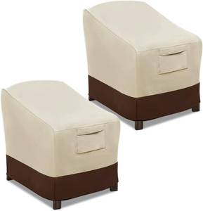 lot 2667 image: Vailge Patio Chair Covers 600D Oxford Weatherproof 2-Pack 31x38x30