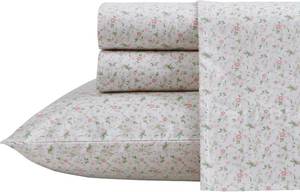 lot 2679 image: Laura Ashley Twin XL Sheet Set - Crisp Cotton Percale, Pillowcase(Evie Pink)