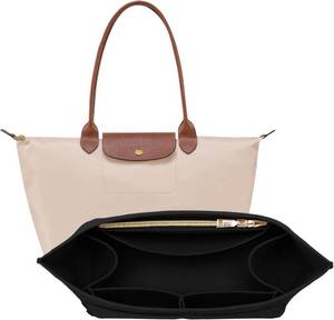 lot 2696 image: OPPOSHE Purse Organizer Insert for Longchamp Le Pliage, 9 Compartments Black