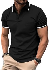 lot 2698 image: ZITY Mens Polo Shirts Casual Short Sleeve Athletic T-Shirts with Pocket L