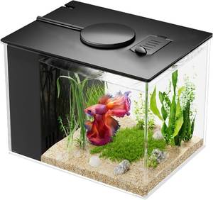 lot 2714 image: Vehipa Betta Fish Tank 1 Gal (3.7L) Acrylic Nano Aquarium Kit with LED