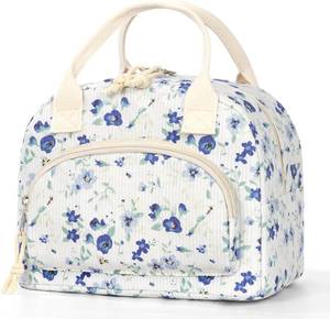 lot 2719 image: TESAFNG Lunch Bag - Insulated Lunch Box, Reusable Large Cooler Tote (Blue)