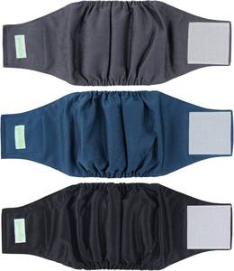 lot 2720 image: Wegreeco Washable Male Dog Belly Band - Pack of 3 - Belly Wraps (Black)