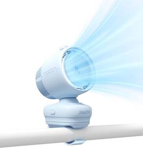 lot 2727 image: JISULIFE Chic Clip Stroller Fan - 120  Auto Oscillation, 2 Wind Modes