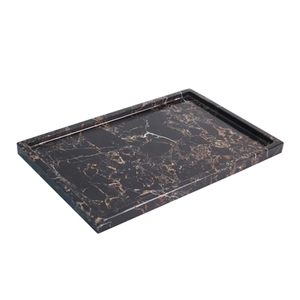 lot 2732 image: 100% Natural Calacatta Viola Marble Serving Tray for Home Decor & Storage