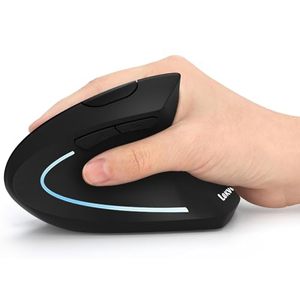 lot 2740 image: Lekvey Ergonomic Vertical Wireless Mouse, USB-C Rechargeable, Quiet Click