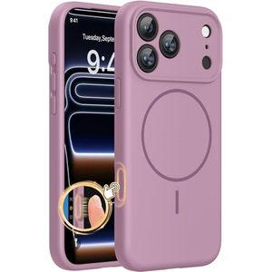 lot 2742 image: Miracase Magnetic iPhone 17 Pro Case, Silicone Blackcurrant  MagSafe