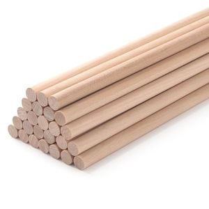 lot 2755 image: Wood Dowels 25Pcs 38 x 18 Round Hardwood Sticks for Crafts, Unfinished
