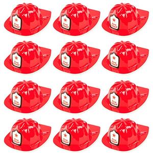 lot 2757 image: Super Z Outlet 12 Pack Firefighter Childrens Helmet Party Supplies