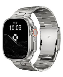 lot 2802 image: Titanium Watch Band for Apple Watch Ultra 32 49mm, 26mm Wide, DLC Coating