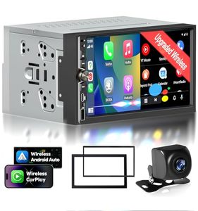 lot 2805 image: Double Din Car Stereo, Bluetooth, 7 Screen, CarPlayAndroid Auto, FMAM