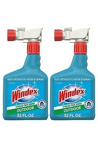 lot 2808 image: Windex Outdoor Window & Glass Cleaner for Hose, Ammonia Free, 32oz