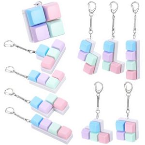 lot 2812 image: Kifmurase 10-Pcs Keyboard Fidget Toy Set - Clicker Keychain Stress Relief