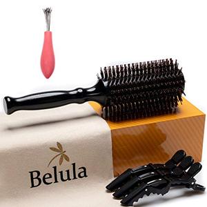 lot 2815 image: Belula Boar Bristle Round Brush for Blow Drying, Medium 1.2-Inch Barrel