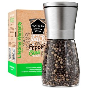 lot 2832 image: HOME EC Original Stainless Steel Salt or Pepper Grinder - Adjustable Ceramic
