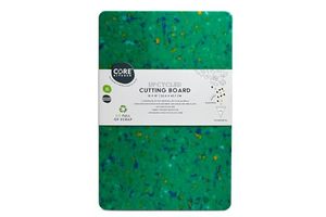 lot 2834 image: Core Home Upcycled BPA Free 12 x 18 Platter Non-Slip Cutting Board, Green