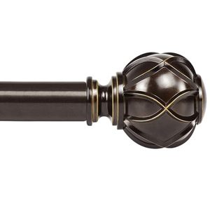 lot 2861 image: KAMANINA Curtain Rods for Windows 72-144 Inch Bronze 78 Adjustable