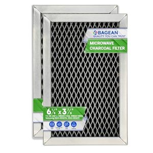 lot 2869 image: Microwave Charcoal Filter 6.15x3.95 for JX81J WB02X11536 GE 2-Pack
