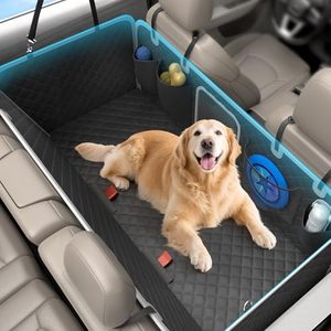 lot 2881 image: Dog Car Seat Cover for Back Seat, Hard Bottom Hammock, Waterproof, 400lb