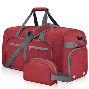 lot 2884 image: Felipe Varela Foldable Duffle Bag Travel, Lightweight & Waterproof, Shoes