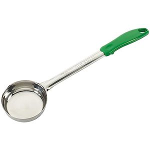 lot 2917 image: Winco 4-Ounce Solid Food Portioner, Stainless Steel, Medium, Green