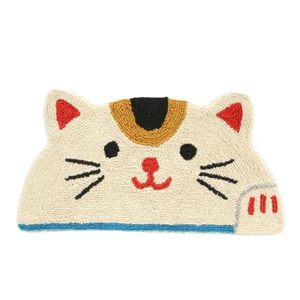 lot 2921 image: Manekineko Indoor Door Mat, Non-Slip Animal Welcome Rug, Washable