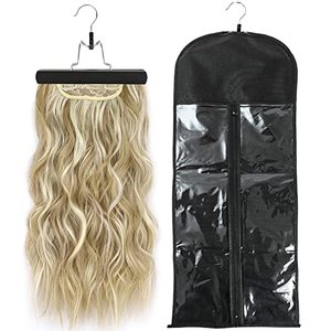 lot 2929 image: Hair Extension Holder, Long Wig Storage Bag with Hanger, 31.5 Inch, Black