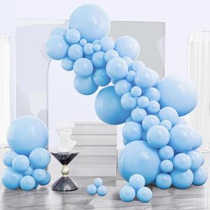lot 2935 image: PartyWoo Light Blue Balloons 140pcs  Sizes 18, 12, 10, 5 Inch Birthday