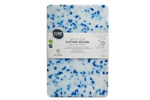 lot 2943 image: Core Home Upcycled BPA Free 12 x 18 Charcuterie Platter Cutting Board, Blue
