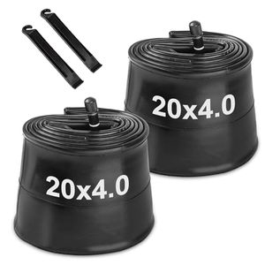 lot 2944 image: Hycline Fat Bike Inner Tube 20x4.0, 2-Pack, AV 32mm Schrader, Butyl