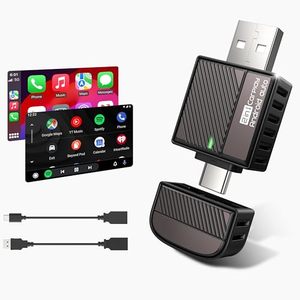 lot 2961 image: ByteWave Wireless Android Auto & CarPlay Adapter 2-in-1, Wired-to-Wireless