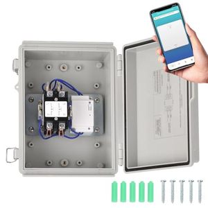 lot 2977 image: Outdoor Smart WiFi Outlet Box 240V 50A40A Pool Pump & Heater Control