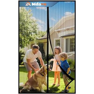lot 2982 image: Magnetic Screen Door, Heavy-Duty Mesh, Pet & Kid Friendly, Fits 40x96