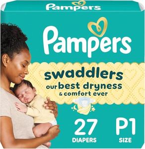 lot 2987 image: Pampers Swaddlers Newborn Diapers Preemie (