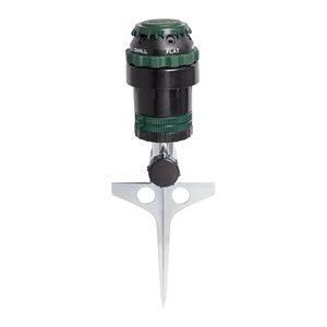 lot 2995 image: Orbit H2O-Six Gear-Drive Sprinkler on Metal T-Spike - Multi-Pattern Head