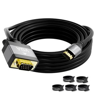 lot 3020 image: HDMI to VGA Cable 10 ft, HDMI M-M, Gold-plated, Aluminum Shell