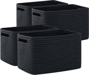 lot 3034 image: OIAHOMY 4 Pack Storage Baskets for Organizing 15L Cube Storage Bins Black