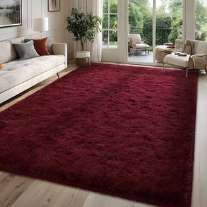 lot 3037 image: 4x6 Burgundy Red Area Rug Plush