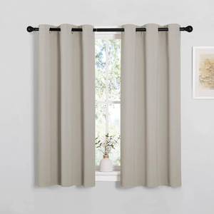 lot 3045 image: NICETOWN Natural Blackout Curtains 2 Panels W34 x L48, Noise Reducing
